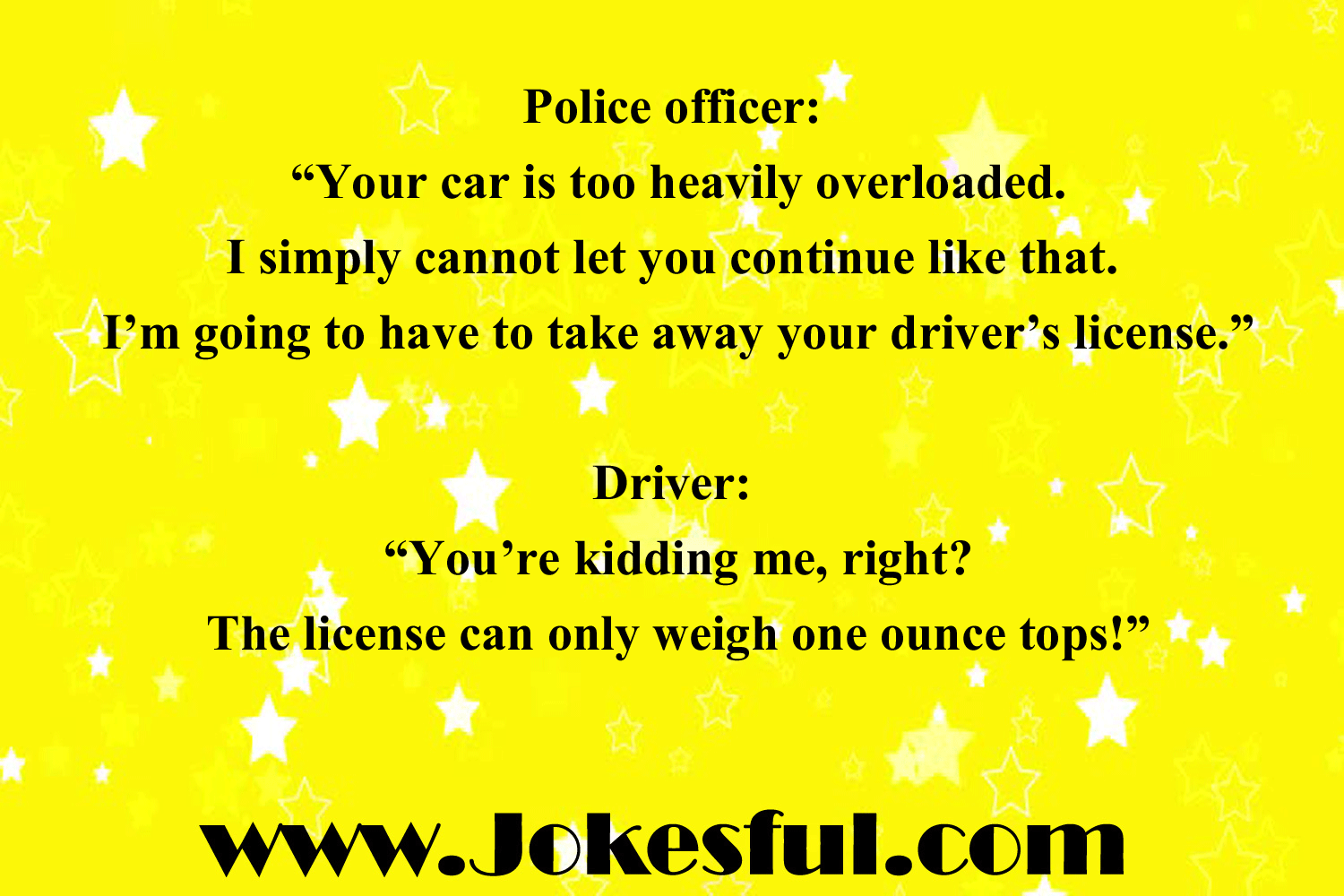 Funny jokes driver license test